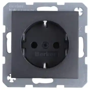 Berker S.1 enkel geaard stopcontact antraciet