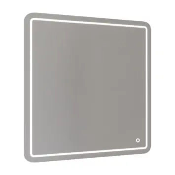 Allibert badkamerspiegel Kruz met verlichting rechthoek 80 x 80 cm RVS