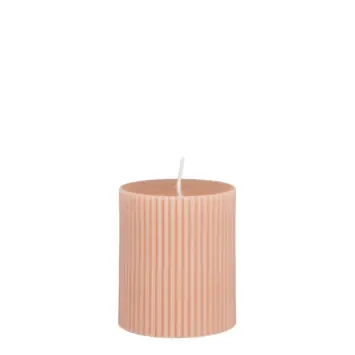Pilaar kaars licht roze - h8xd7cm
