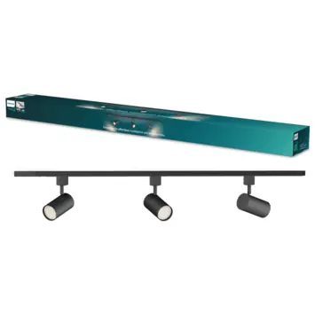 Philips EasyLink spot railverlichting starterkit Zilo 5W GU10 fitting zwart