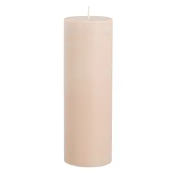 Pilaar kaars lichtroze- h20xd6,8cm