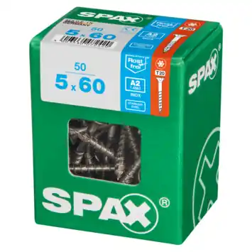 Spax schroef T-Star Plus roestvast 5x60 mm 50 stuks