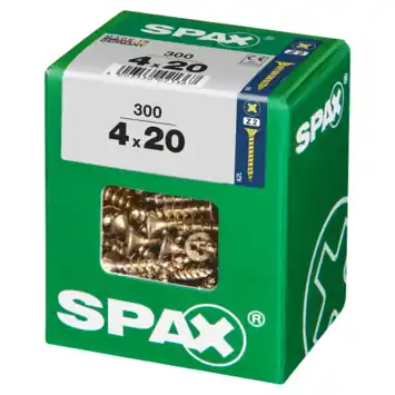 Spax schroef pozi yellox 4x20 mm 300 stuks