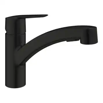 Grohe keukenkraan Quickfix Start uitrekbaar zwart