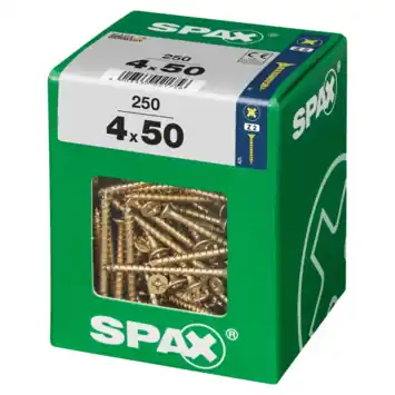 Spax schroef pozi yellox 4x50 mm 250 stuks