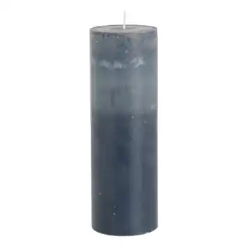 Pilaar kaars stearine blauw- h20xd6,8cm