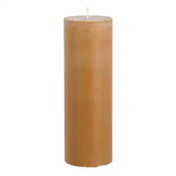 Pilaar kaars stearine bruin - h20xd6,8cm