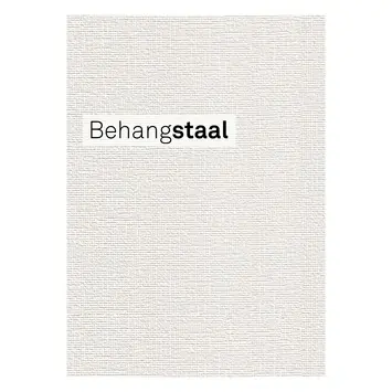 Behangstaal vliesbehang textiel uni gebroken wit (dessin 103448)