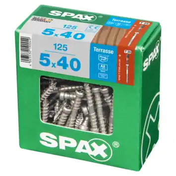 Spax terrasschroef 5 x 40 mm rvs a2 125 stuks