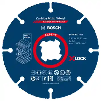 Bosch doorslijpschijf X-Lock Carbide Multi Wheel 115mm