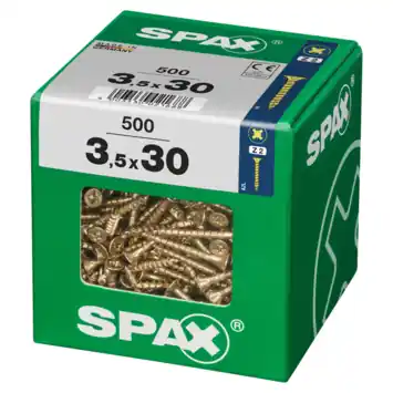 Spax universele schroef 3,5 x 30 mm yellox 500 stuks