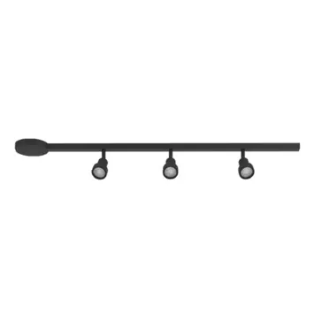 EGLO Easy Track spot railverlichting 1 meter rail 3 spots 10W GU10 fitting zwart