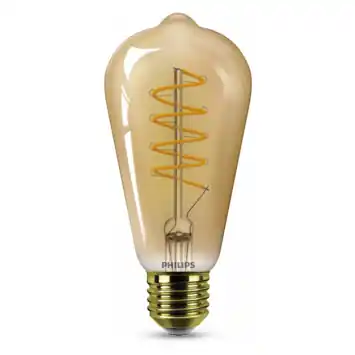 Philips LED edison E27 25W filament goud spiraal dimbaar