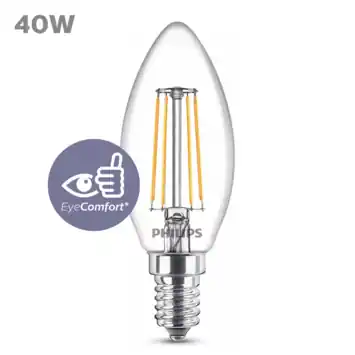 Philips LED kaars E14 40W filament helder niet dimbaar