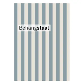 Behangstaal vliesbehang Little stripe blauw - gebroken wit (dessin 145526)