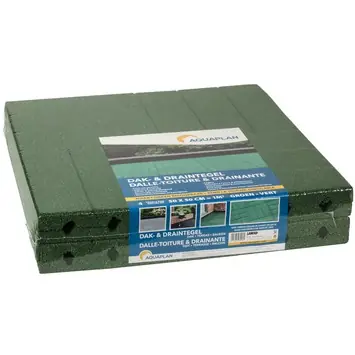 Aquaplan dak-/draintegel groen 50 x 50 cm 1 m² (4 stuks)