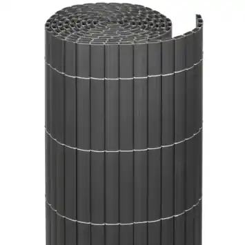 Balkonscherm PVC antraciet ca. 180 x 300 cm