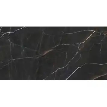Wandtegel Midnight marmerlook 60 cm x 120 cm keramiek zwart 1,44 m²