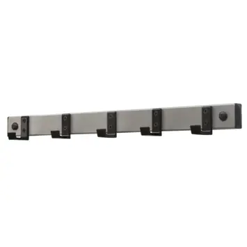 V-Part wandkapstok HIQ 5 haken -  aluminiumgrijs / zwart