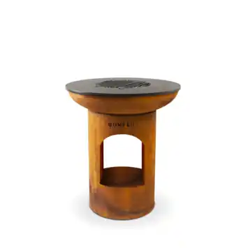 BonFeu BonBiza rust terrashaard 80 cm bruin metaal met houtopslag