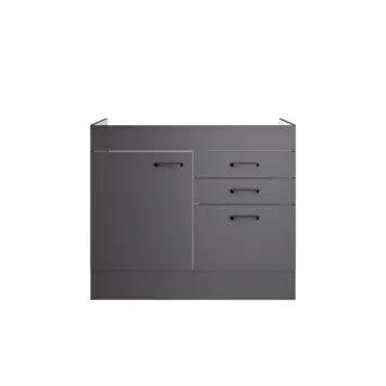 Optifit spoelonderkast Kiel420 inclusief 2 kleine lades en 1 grote lade antraciet 85,2 x 100 x 57,1 cm